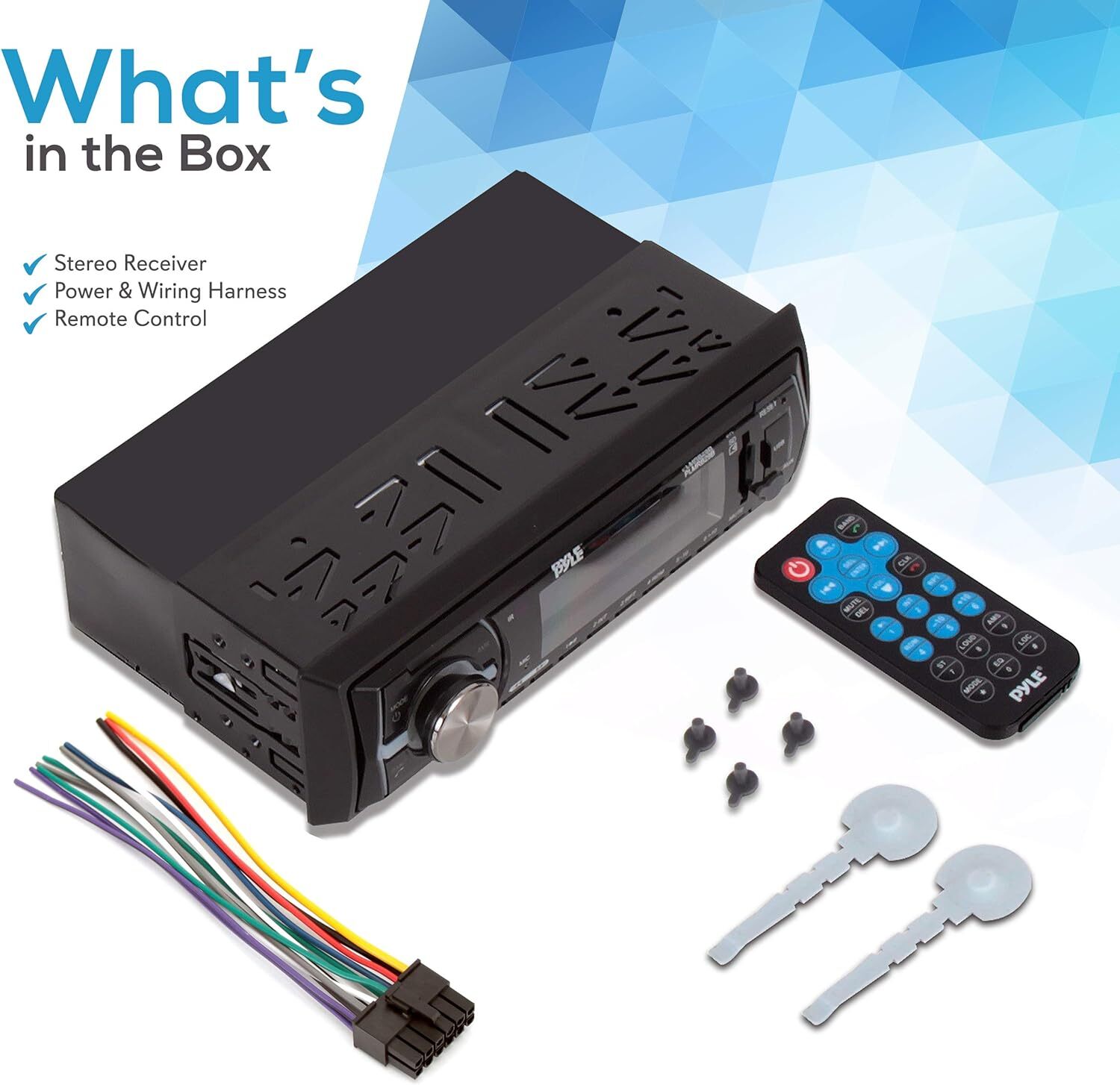 Pyle Marine Bluetooth Stereo Radio 12V Single DIN Style Boat in Dash Radio Rec eBay