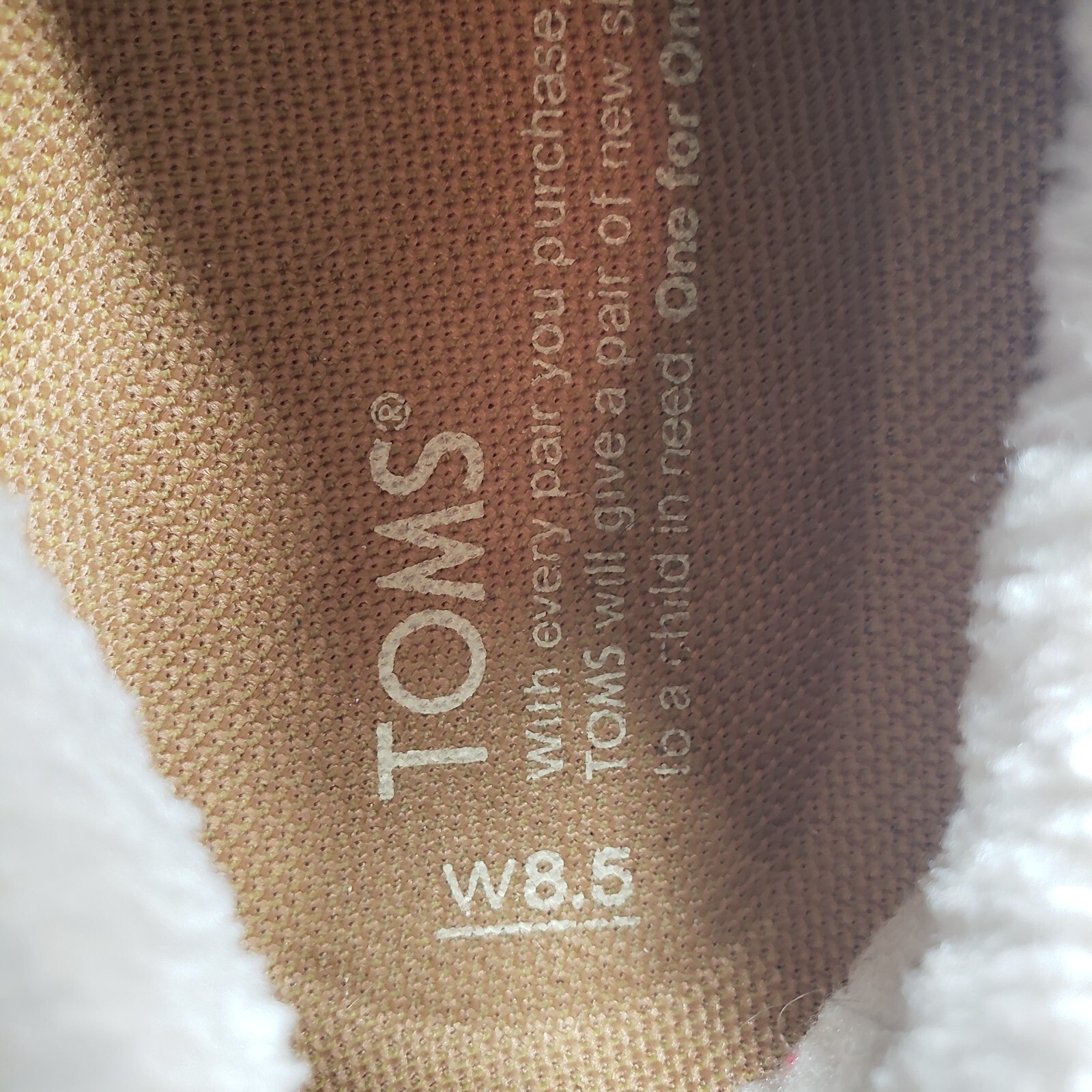 Toms Del Rey Women's Casual Sneakers Shoes Gray US W8.5 Wool Low Top Fur Trim
