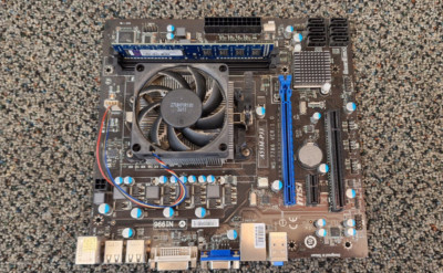 MSI A55M-P33 Socket FM1, & AMD A4-3650, & 2GB DDR3 Memory Motherboard Combo