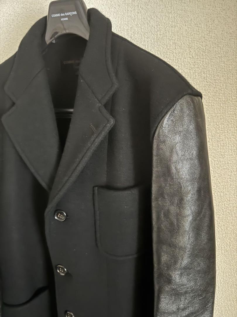 Comme Des Garcons Homme Slim Fit Leather Jacket 5808 Black