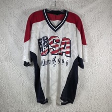 Vintage 1996 Atlanta Olympics Jersey Team USA Dream Team M High Five Made In USA