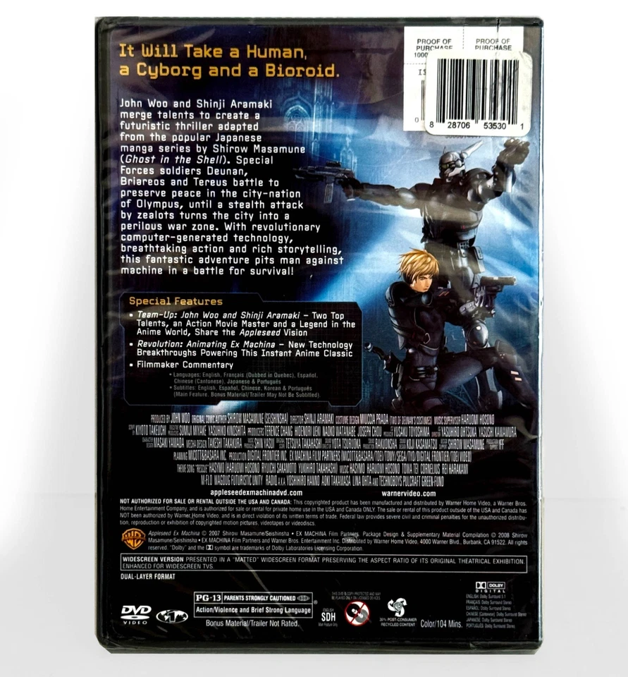 Appleseed Ex Machina (DVD, 2007, Widescreen) Brand New ! - Image 2 of 3