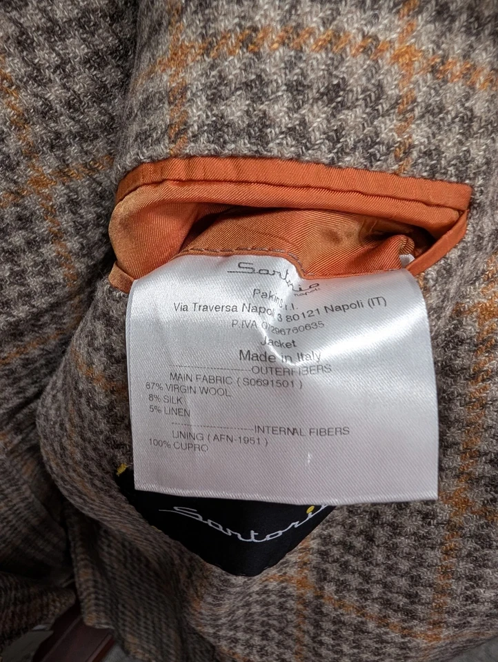 Abrigo deportivo Sartorio Kiton nuevo con etiquetas mezcla de lana talla 54 (40-42 EE. UU.) marrón tostado NUEVO $4000 Foto 4 de 4