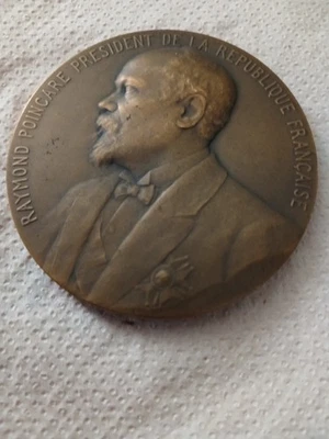 Médaille De Bronze Raymond Poincaré Président De La République 7cm - Photo 1/2