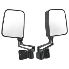 Side View Mirrors Pair For Jeep Wrangler 1987-2002 Manual Folding Black Side View Mirrors Pair For Jeep Wrangler 1987-2002 Manual Folding Black