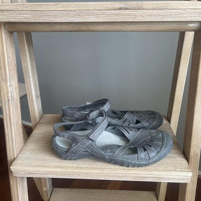 Sport Walking Sandals Jambu JSport Poppy 9 M Gray Closed Toe All Terra Traction