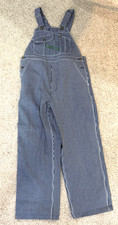 Key Imperial Overalls Men 36 X 29 Striped Railroad Made In USA NWT