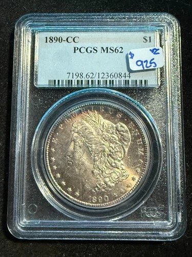 1890 CC MORGAN DOLLAR PCGS MS62 844