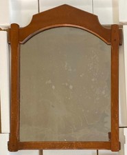 Early mid-century Solid  Vermont Hard Rock Maple Colonial Wall Mirror ~21 x 26"