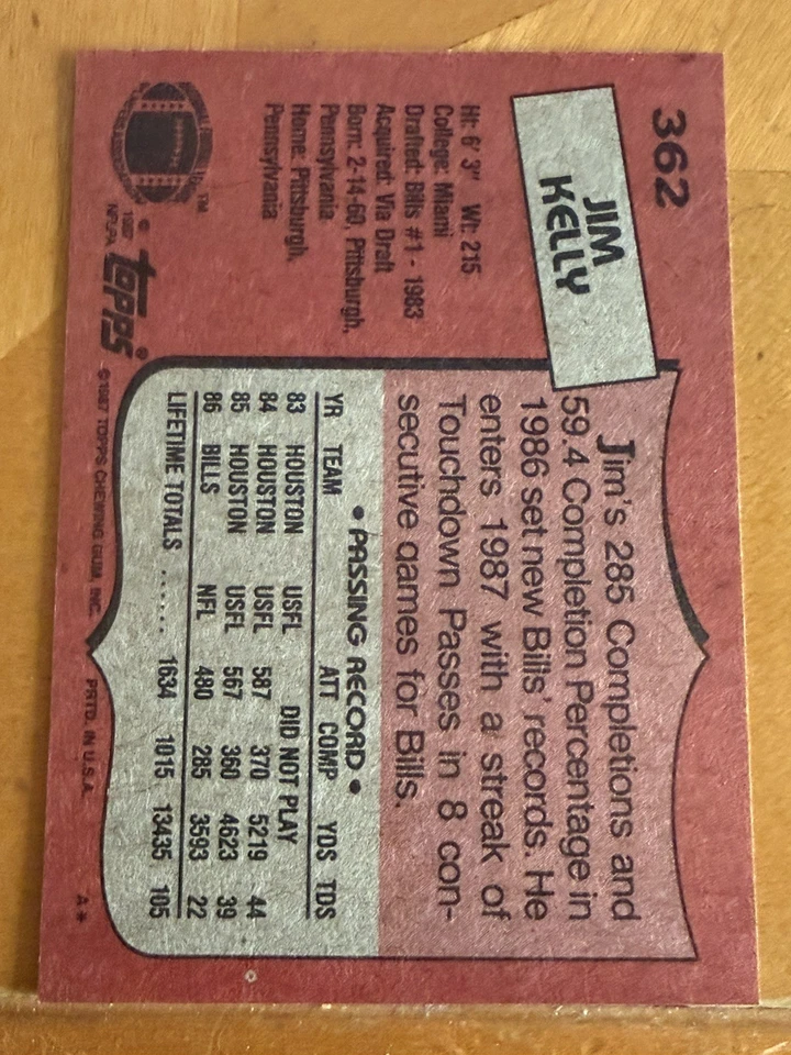 🔥 1987 TOPPS FOOTBALL Complete Set 1-396 Kelly, Cunningham, Flutie, Haley RCs - Image 3 of 4