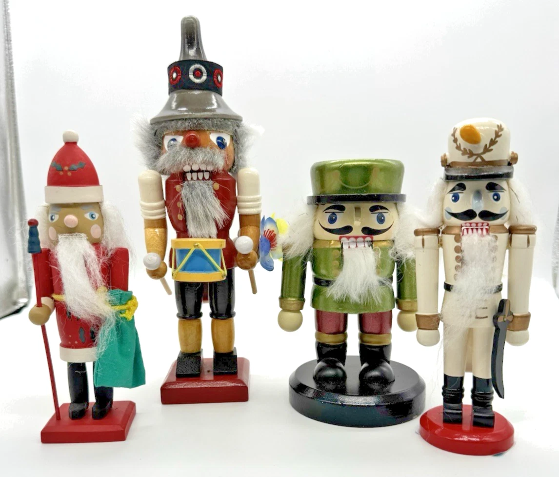 Set of 4 Assorted 10" Nutcrackers - No Boxes