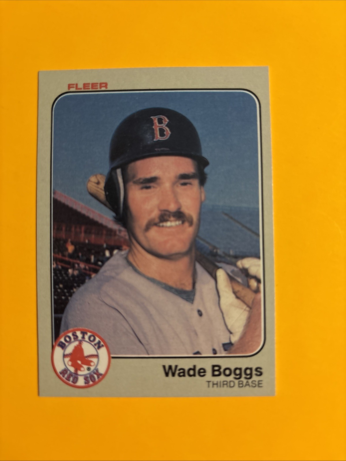 WADE BOGGS Rookie Card RC 1983 Fleer #179 NM or Better Boston Red Sox HOF