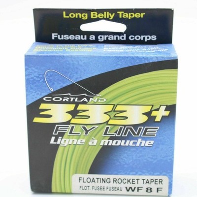 Cortland 333 Plus Fly Line WF8F Floating Rocket Taper Gecko Green 321656 28yds