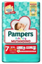 Pampers Baby-Dry Diaper Pants 7 XXL 17 Diapers Made In Italy