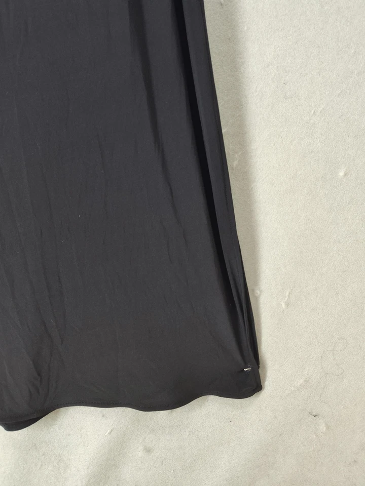 Vestido Venus Mujer Grande Negro Manga Larga Maxi Envolvente Anillo Dorado Formal Noche Foto 4 de 4