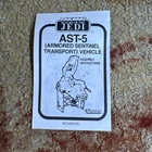 Star Wars AST-5 Armored Transport Assembly Instructions ROTJ Vintage Vehicle