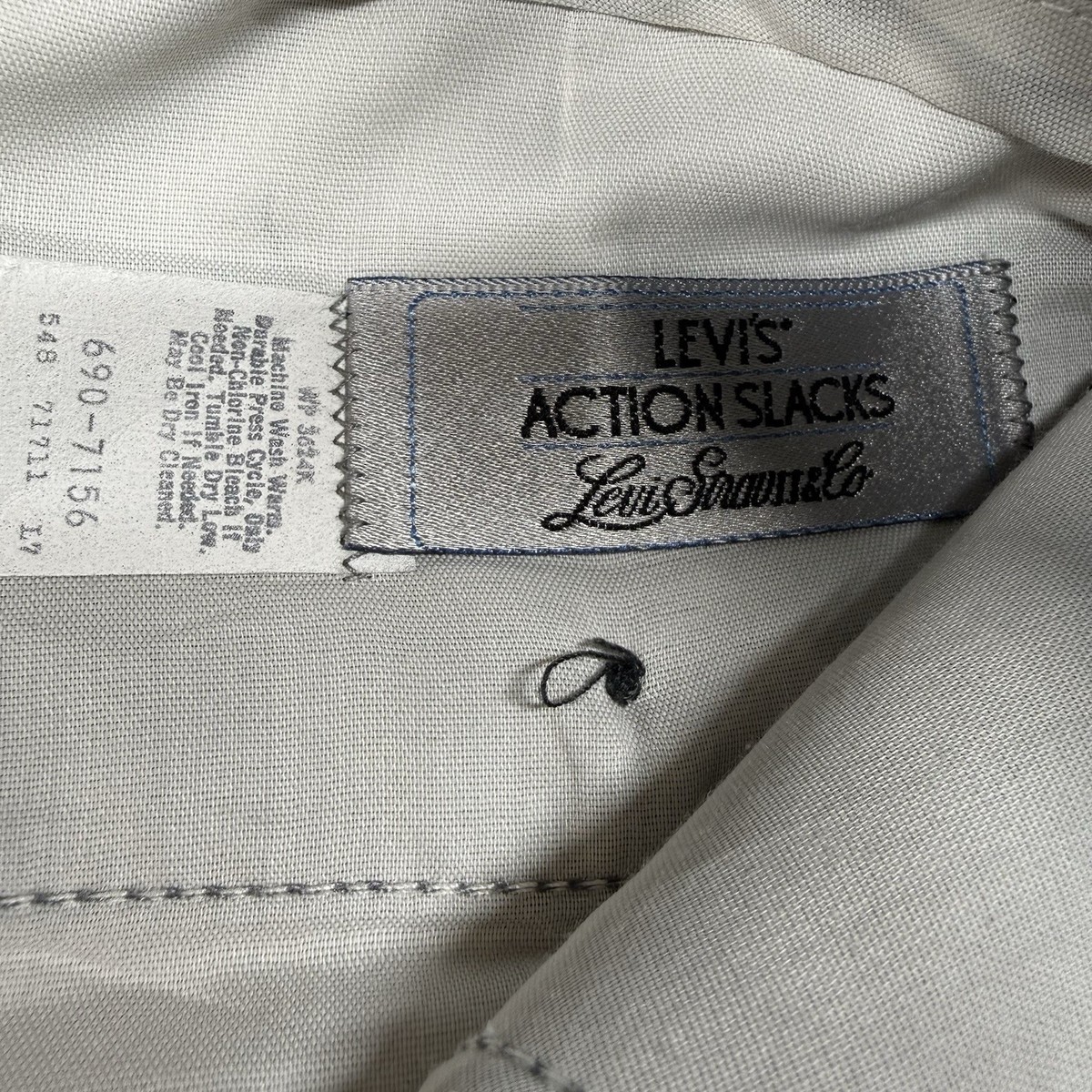 VTG Levi's Action Slacks Gray Pinstripe Mens 36x30 Retro Classic