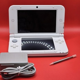 Nintendo 3DS XL/LL White & Pink Handheld System Charge and Stylus Tested Working