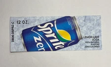 Sprite Zero Vending Machine Flavor Strip 12oz For Vendo, Dixie Narco