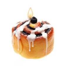 Cinnamon Roll Candle – Cinnamon Scented Fall Candle, Realistic Food Shaped Soy 