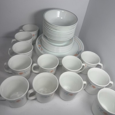 Corning Corelle Vintage Soft Apricot Grove Dinner Set, 46 Pieces, Made In USA
