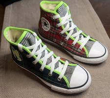 Plaid Chuck Taylor All Star High-Tops Size 1Y Excellent Condition