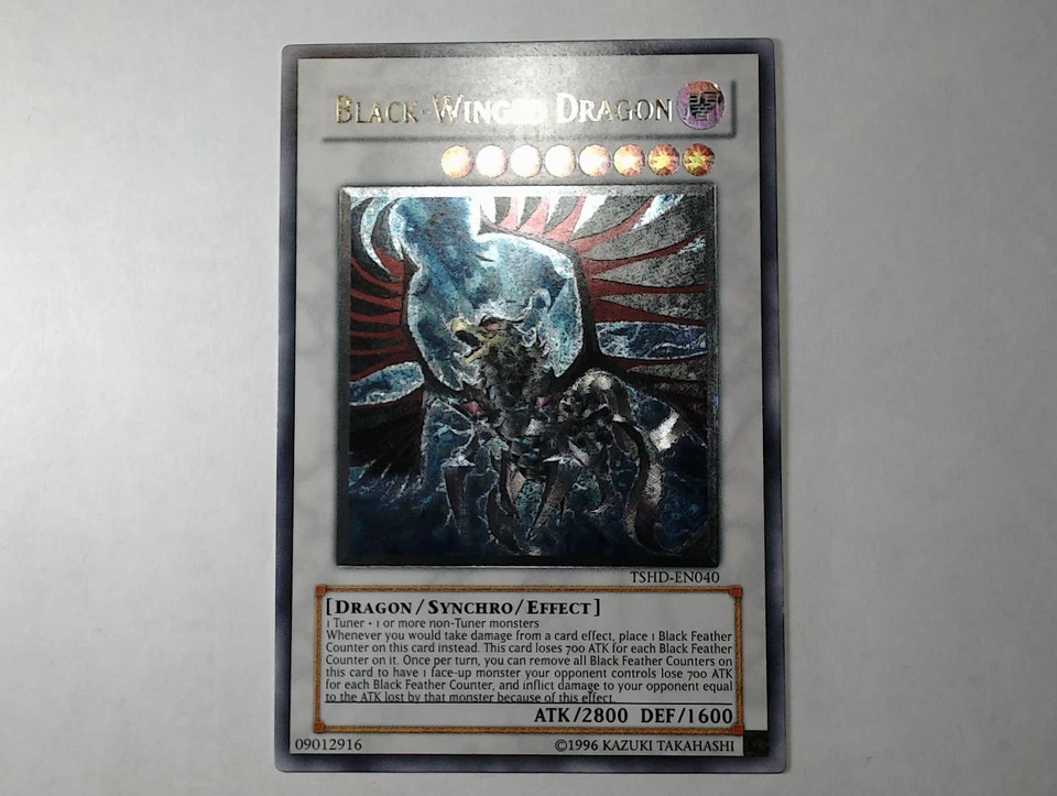 Yugioh SCHWARZ GEFLÜGELTER DRACHE , tshd-en040 Ultimate Rare englisch Near Mint  - Bild 3 von 4