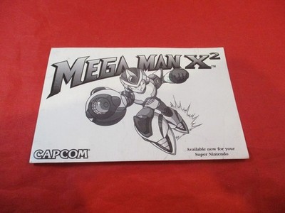 Mega Man X2 Super Nintendo Capcom Promo Postcard w/Street Fighter Punch Tip