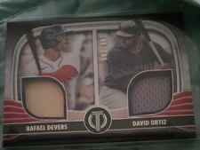 2022 Topps Tribute Dual Relics 2 Player /199 Rafael Devers David Ortiz HOF 09br