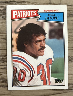 1987 Topps #100 Mosi Tatupu New England Patriots Football Card