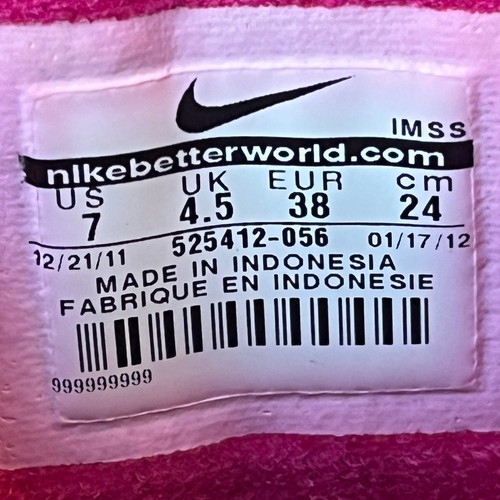 Nike hohe Leder Sneaker Stiefel grau rosa Damen 7 UK 4,5 EU 38 - Bild 10 von 11