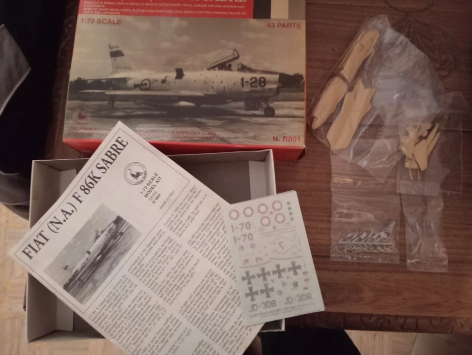 Tauro Model TM R801 North American FIAT F-86 K SABRE AEREO KIT 1:72 RESINA - Immagine 2 di 4