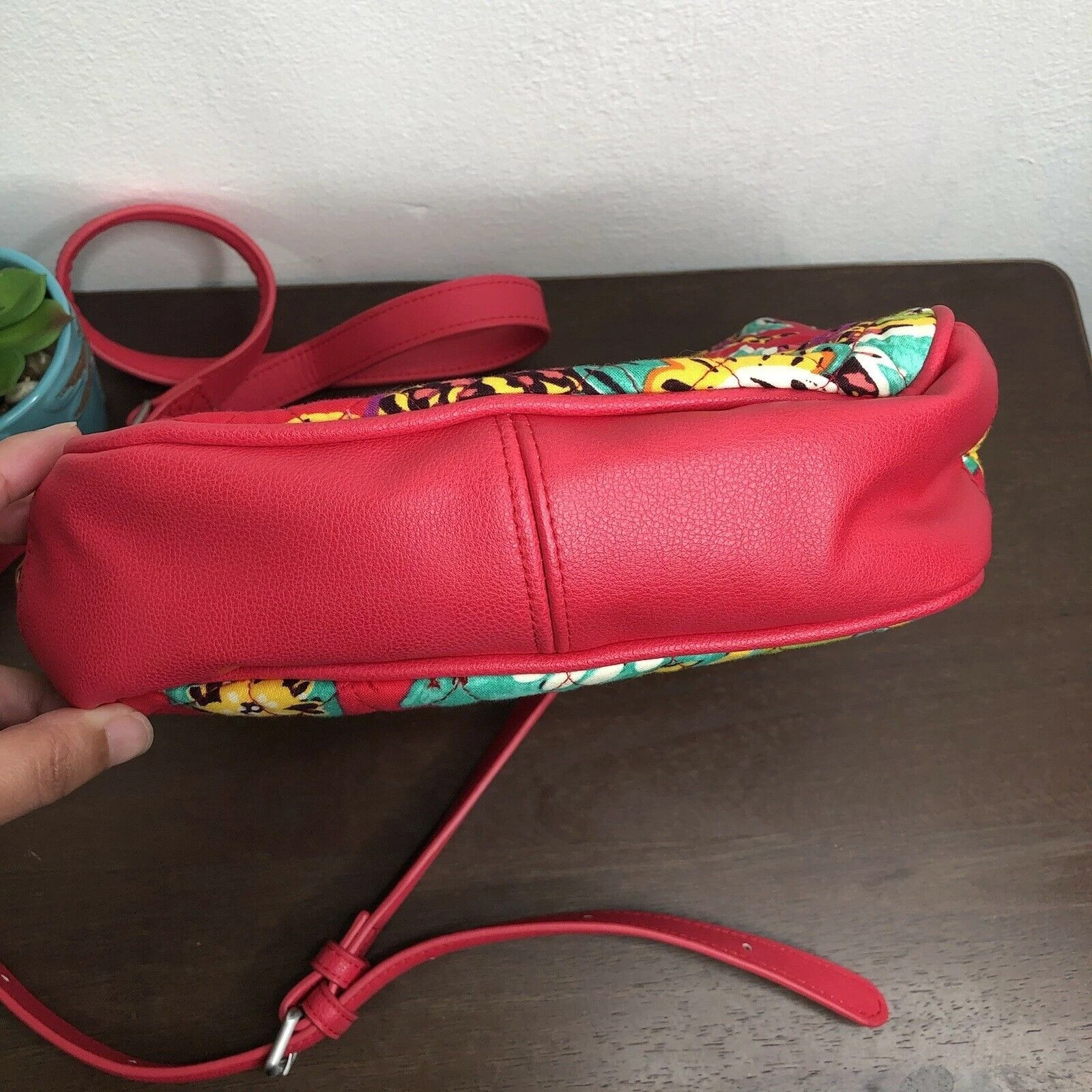 Borsa a tracolla Vera Bradley Mini Vivian in cotone trapuntato Rumba