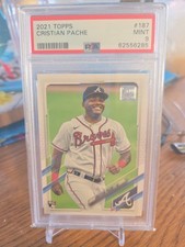 2021 Topps - Cristian Pache #187 Vertical, White Jersey (RC) PSA