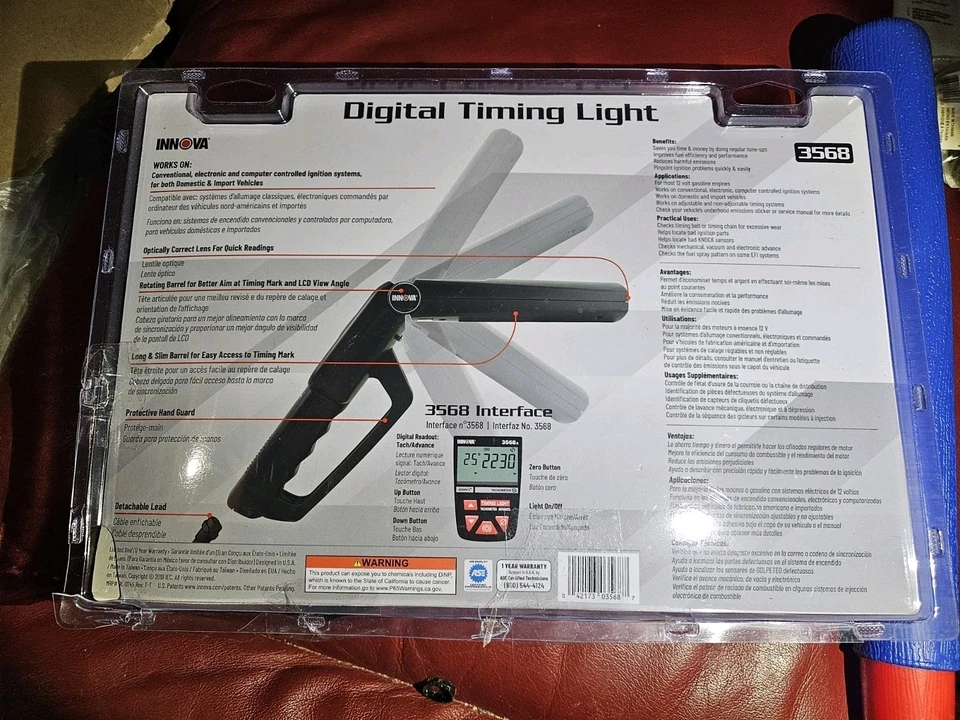 Luz de sincronización digital Innova 3568a con cables Foto 3 de 3