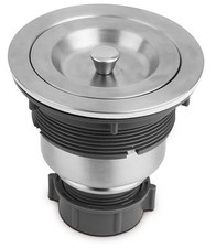 Kitchen Sink Drain Assembly, 3-1/2-Inch Kitchen Sink Strainer and Stopper with D