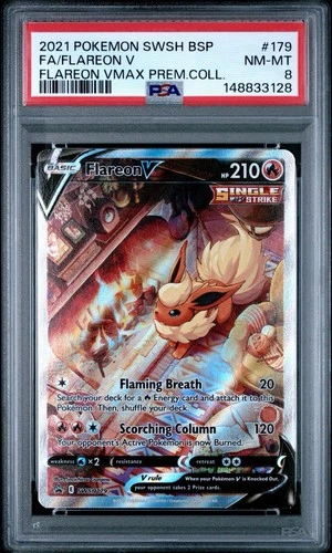 Flareon V SWSH179 SWSH: Sword & Shield Promo Cards Holo PSA 8