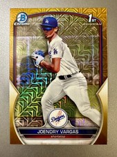 2023 Bowman Chrome Joendry Vargas 33/50 Gold Mojo Refractor Mega Box #BCP-218
