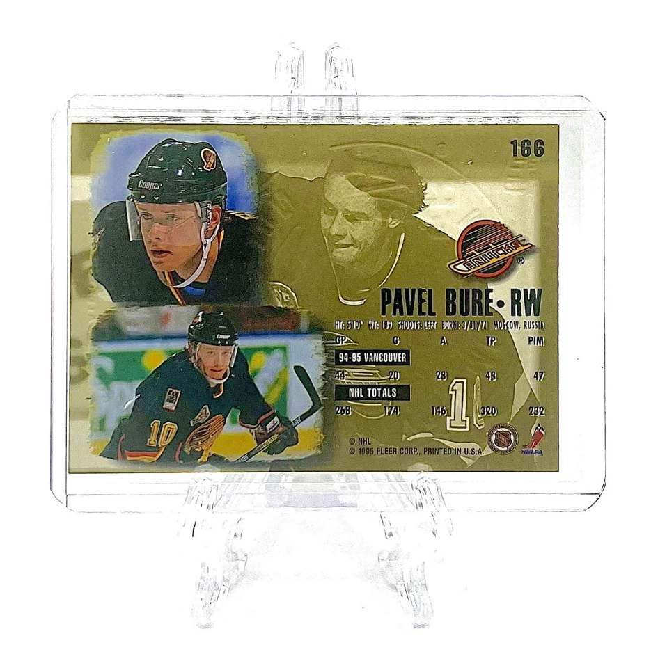 PAVEL BURE(b) 1995-96 Fleer Ultra #166 GOLD MEDALLION PARALLEL VANCOUVER CANUCKS - Image 2 of 2