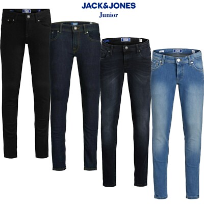 Jack Jones Boys Skinny Jeans Age 8-16 Stretch Denim Kids Junior Casual  Pants