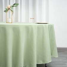 5 Sage Green 108" ROUND POLYESTER TABLECLOTHS Wedding Party Affordable Tabletop