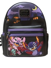 Mini mochila púrpura Loungefly Disney Vampire Angel & Stitch The Series