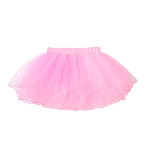 Kinder Mädchen elastischer Bund Tutu Netz Rock vierlagig Ballett Tanz Party Rock - Bild 22 von 112