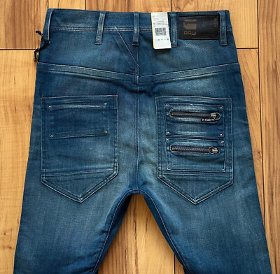 100%ORIG G-STAR ROPER X LOOSE TAPERED STRETCH BIKER JEANS GR.W27 L32 NEUWERTIG
