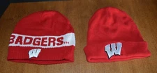 WISCONSIN BADGERS KNIT WINTER HATS/CAPS (2) Drew Pearson Marketing