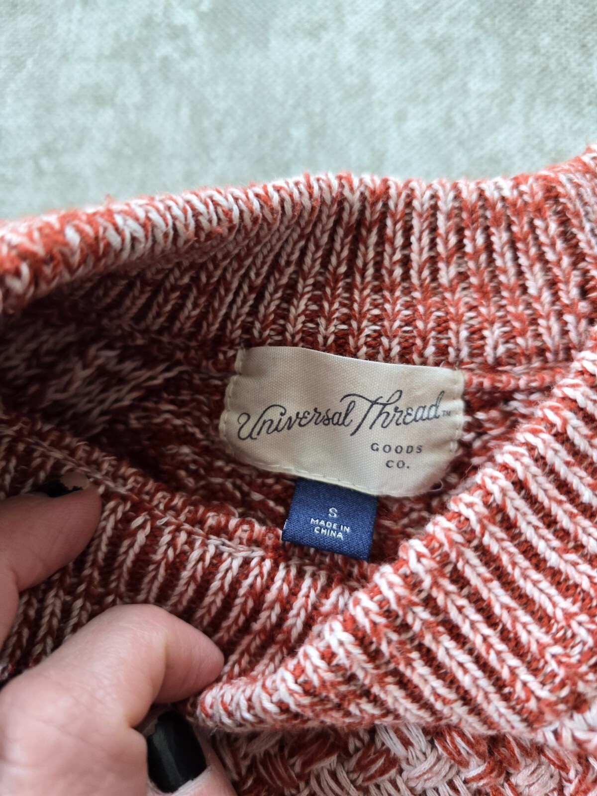 Universal Thread | Boho brick red white chunky ca… - image 2