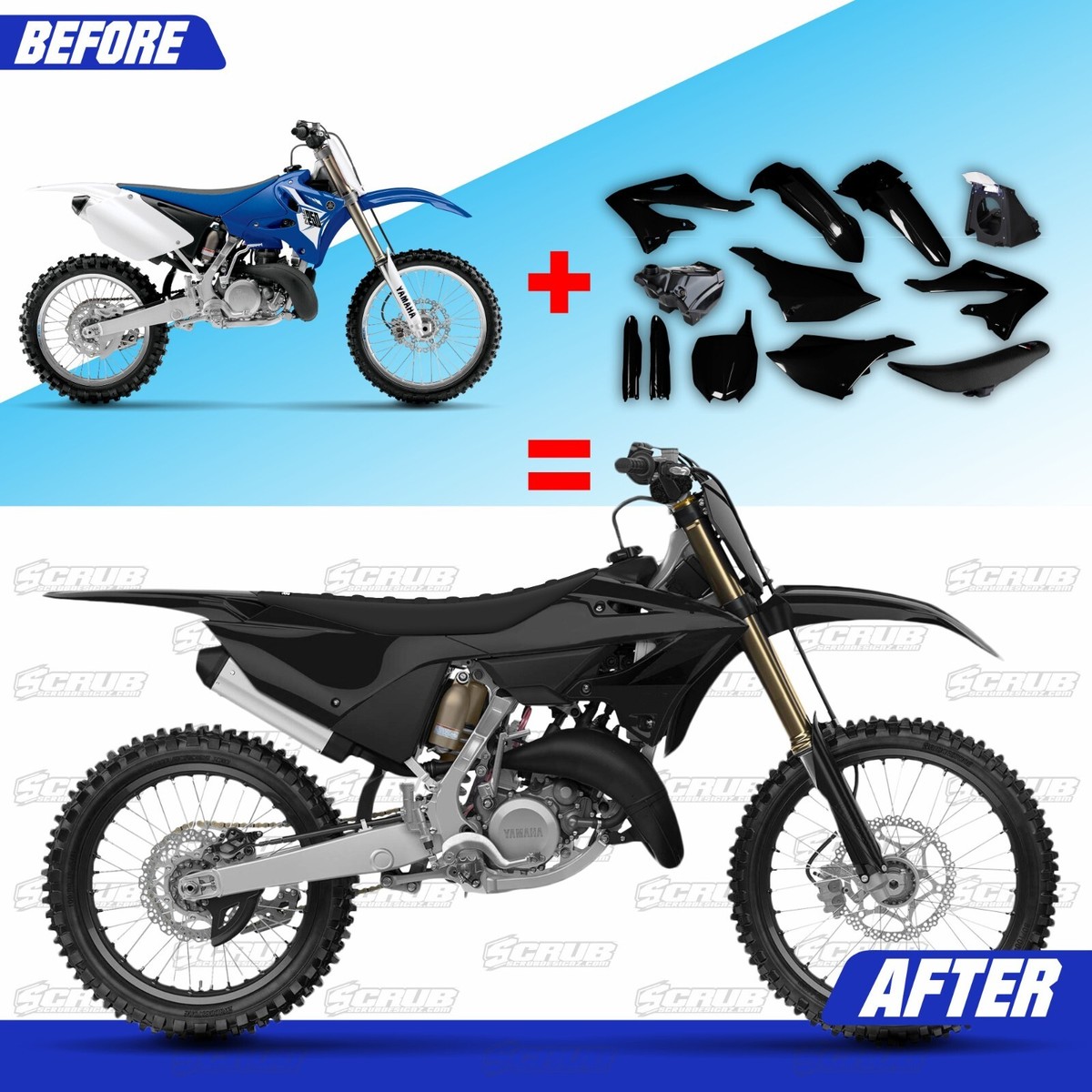 Yamaha YZ125 YZ250 2002-2004 Polisport Restyle Plastics Airbox