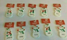 Ganz Personalized Name Glass Snowman Christmas Tree Ornament U-Pick Name 