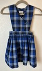 Dennis Uniform Jumper Dress 18151C Girls Size 5 Hastings Blue Plaid 201-325