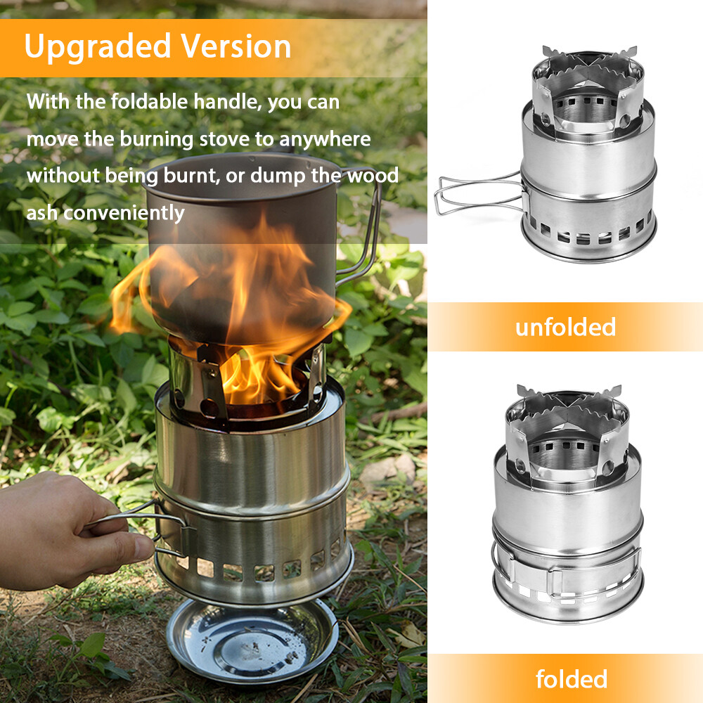 TOMSHOO Wood Burning Stove Alcohol Stove Outdoor Camping Hiking Barbecue d  J8Q9 798881952111 | eBay